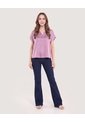 Blusa Con Escote En V  Para Mujer Morado Ostu de Ostu