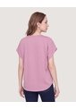 Blusa Con Escote En V  Para Mujer Morado Ostu de Ostu