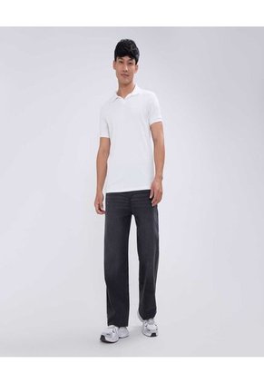 Polo Para Hombre Cuello Tejido Sin Bolsillo Color Crema Marca Ostu #60110725