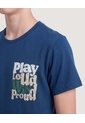 Niño-Camiseta Play Loud  Infantil Niño Azul Ostu de Ostu