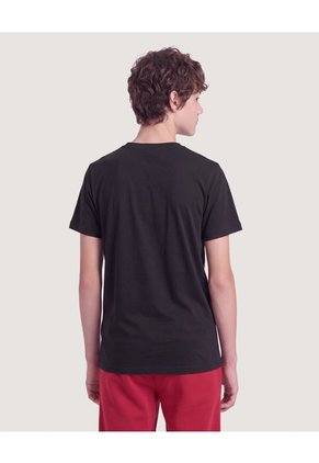 Niño-Camiseta Screen Letter V Infantil Niño Negro Ostu