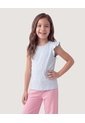 Niña-Camiseta Boleros En Hombros  Infantil Niña Celeste Ostu de Ostu