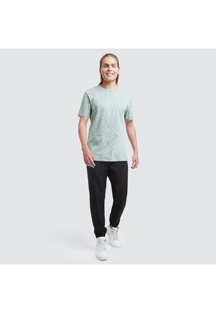 Camiseta Para Hombre Manga Corta Color Verde  Marca Ostu #60090795