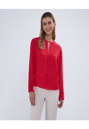 Blusa Para Mujer Manga Larga Color Rojo Marca Ostu #40121057