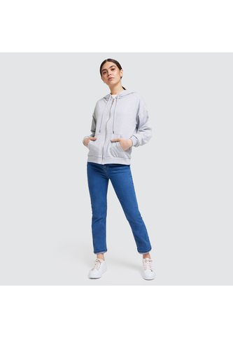 Buzo Para Mujer Zipper Color Gris  Marca Ostu #40060237 Ostu
