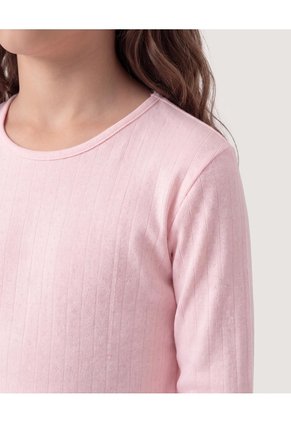 Niña-Camiseta Essential Manga Larga Infantil Niña Rosado Ostu