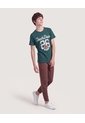 Niño-Camiseta Touch Down  Infantil Niño Verde Ostu de Ostu