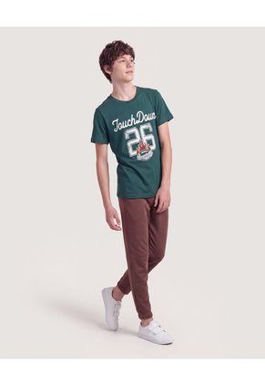 Niño-Camiseta Touch Down  Infantil Niño Verde Ostu