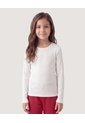 Niña-Camiseta Essential Manga Larga  Infantil Niña Crema Ostu de Ostu