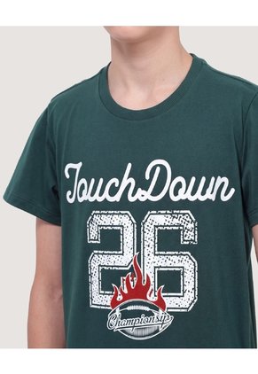 Niño-Camiseta Touch Down  Infantil Niño Verde Ostu