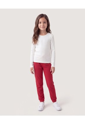 Niña-Camiseta Essential Manga Larga Infantil Niña Crema Ostu