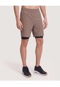 Bermuda Active 2 En 1  Para Hombre Camel Ostu de Ostu