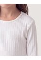 Niña-Camiseta Essential Manga Larga  Infantil Niña Crema Ostu de Ostu