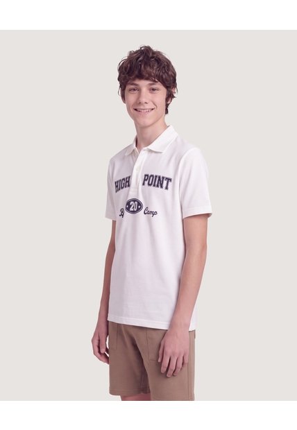 Niño-Polo High Point  Infantil Niño Crema Ostu