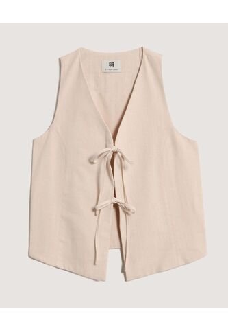 Chaleco  Para Mujer Plano Color Beige Marca Ostu #40250029 Ostu