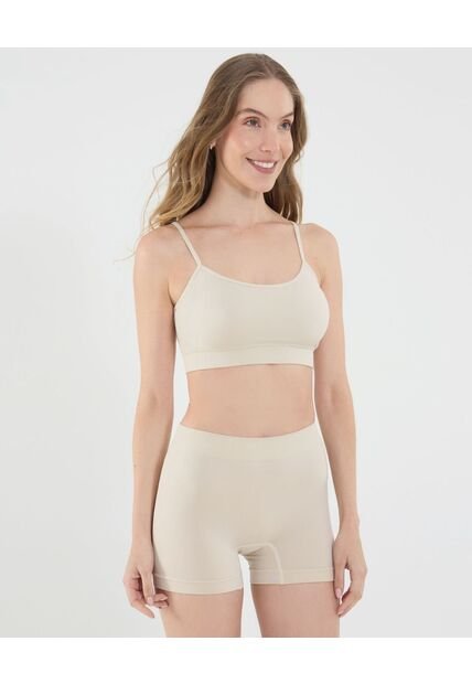 Top Para Mujer Seamless Con Copas Color Beige Marca Ostu #40220399