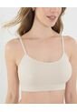 Top Para Mujer Seamless Con Copas Color Beige Marca Ostu #40220399 de Ostu