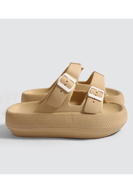 Sandalias Para Mujer  Color Beige Marca Ostu #40690007