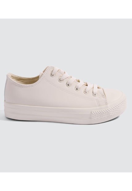 Tenis Para Mujer Canvas Color Beige Marca Ostu #40720133