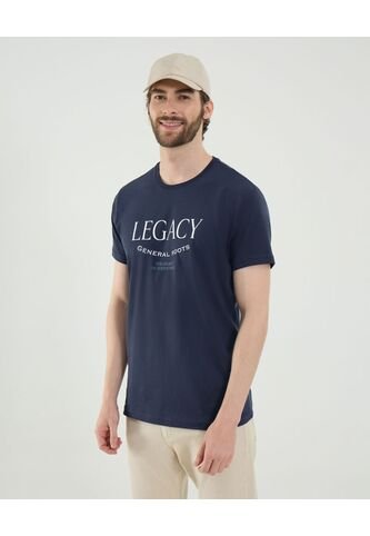 Camiseta Para Hombre Manga Corta Cuello Redondo Color Azul Marca Ostu #60091706 Ostu