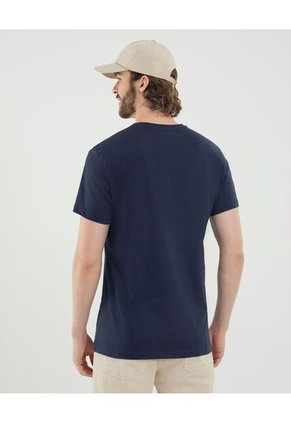 Camiseta Para Hombre Manga Corta Cuello Redondo Color Azul Marca Ostu #60091706