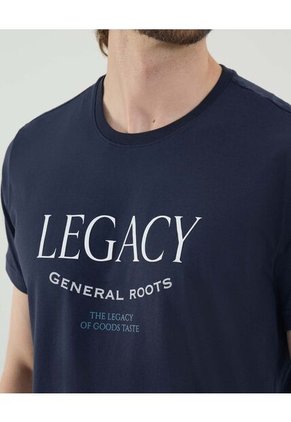 Camiseta Para Hombre Manga Corta Cuello Redondo Color Azul Marca Ostu #60091706