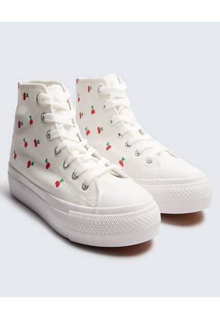 Tenis Para Mujer Canvas Color Blanco Marca Ostu #40720166