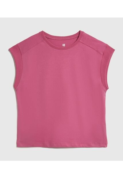 Camiseta Para Mujer Manga Sisa Cuello Redondo Color Morado Marca Ostu #40092610