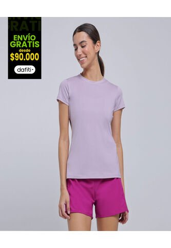 Camiseta Para Mujer Manga Corta Color Morado Marca Ostu #40092177 Ostu