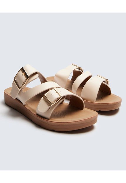 Sandalias Para Mujer Sandalia Color Beige Marca Ostu #40690013