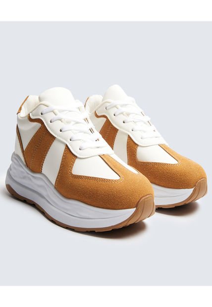 Tenis Para Mujer Casual Color Beige Marca Ostu #40720173