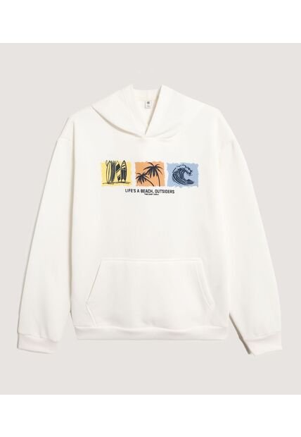Buzo Para Hombre Hoodie Color Crema Marca Ostu #60060590