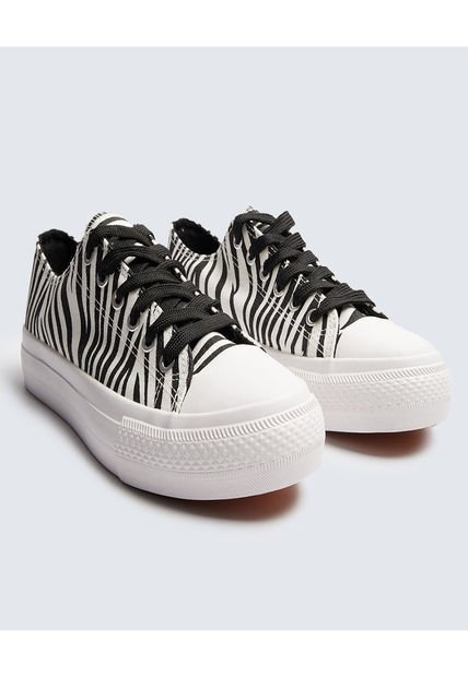 Tenis Para Mujer Canvas Color Blanco Marca Ostu #40720167