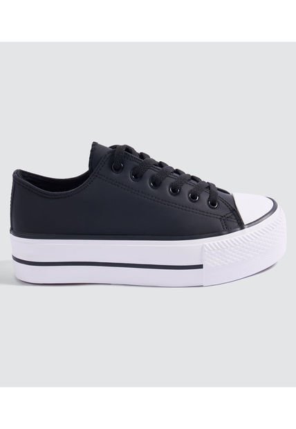 Tenis Para Mujer Canvas Color Negro Marca Ostu #40720134