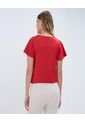 Camiseta Para Mujer Manga Corta Color Rojo Marca Ostu #40092224 de Ostu