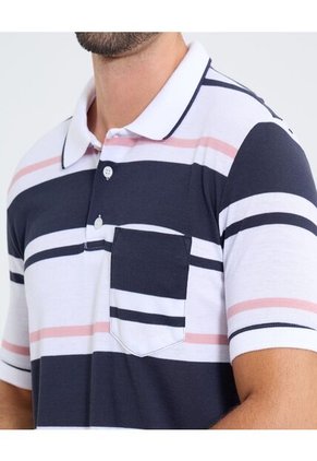 Polo Para Hombre Cuello Tejido Con Bolsillo Color Azul Marca Ostu #60110750