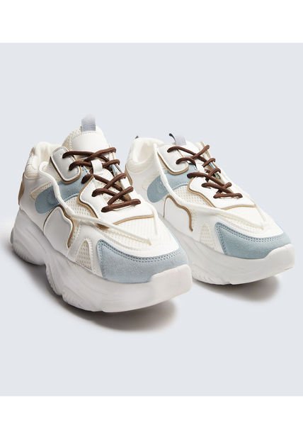 Tenis Para Mujer Chunky Color Blanco Marca Ostu #40720170