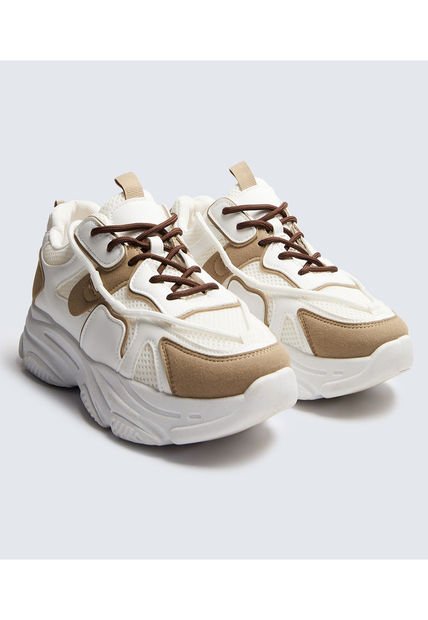 Tenis Para Mujer Chunky Color Blanco Marca Ostu #40720170