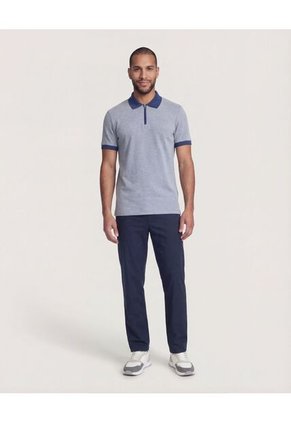 Polo  Para Hombre Cuello Tejido Sin Bolsillo Color Azul Marca Ostu #60110856