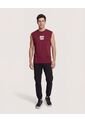 Camiseta  Para Hombre Manga Corta Cuello Redondo Color Vino Marca Ostu #60091952 de Ostu