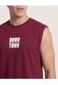 Camiseta  Para Hombre Manga Corta Cuello Redondo Color Vino Marca Ostu #60091952 de Ostu