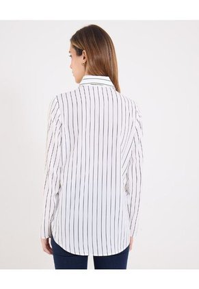 Camisa  Para Mujer Manga Larga Color Marfil Marca Ostu #40010352