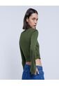 Crop Top Para Mujer Manga Larga Color Verde  Marca Ostu #40091764 de Ostu