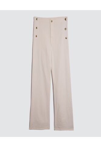 Jean Para Mujer Wide-Leg Color Crudo Marca Ostu #40160396 Ostu