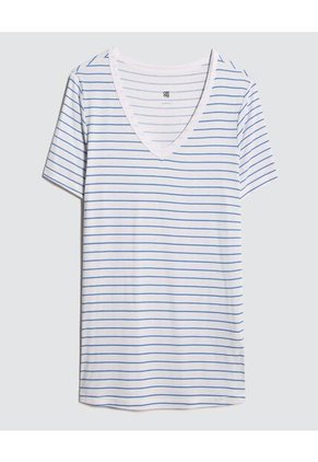 Camiseta Para Mujer Manga Corta Color Azul  Marca Ostu #40091959