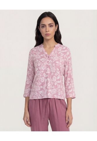 Blusa  Para Mujer Manga 3/4 Color Morado Marca Ostu #40121230 Ostu