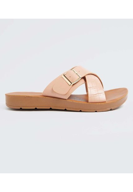 Sandalias Para Mujer  Color Camel Marca Ostu #40690012