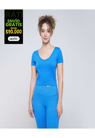 Camiseta Para Mujer Manga Corta Color Azul  Marca Ostu #40092082 Ostu