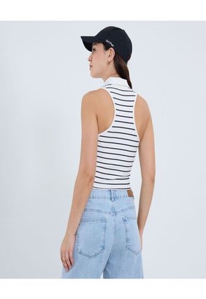 Polo Para Mujer Manga Sisa Color Crema Marca Ostu #40110170