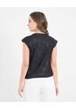 Camiseta  Para Mujer Manga Corta Cuello Redondo Color Negro Marca Ostu #40092788 de Ostu